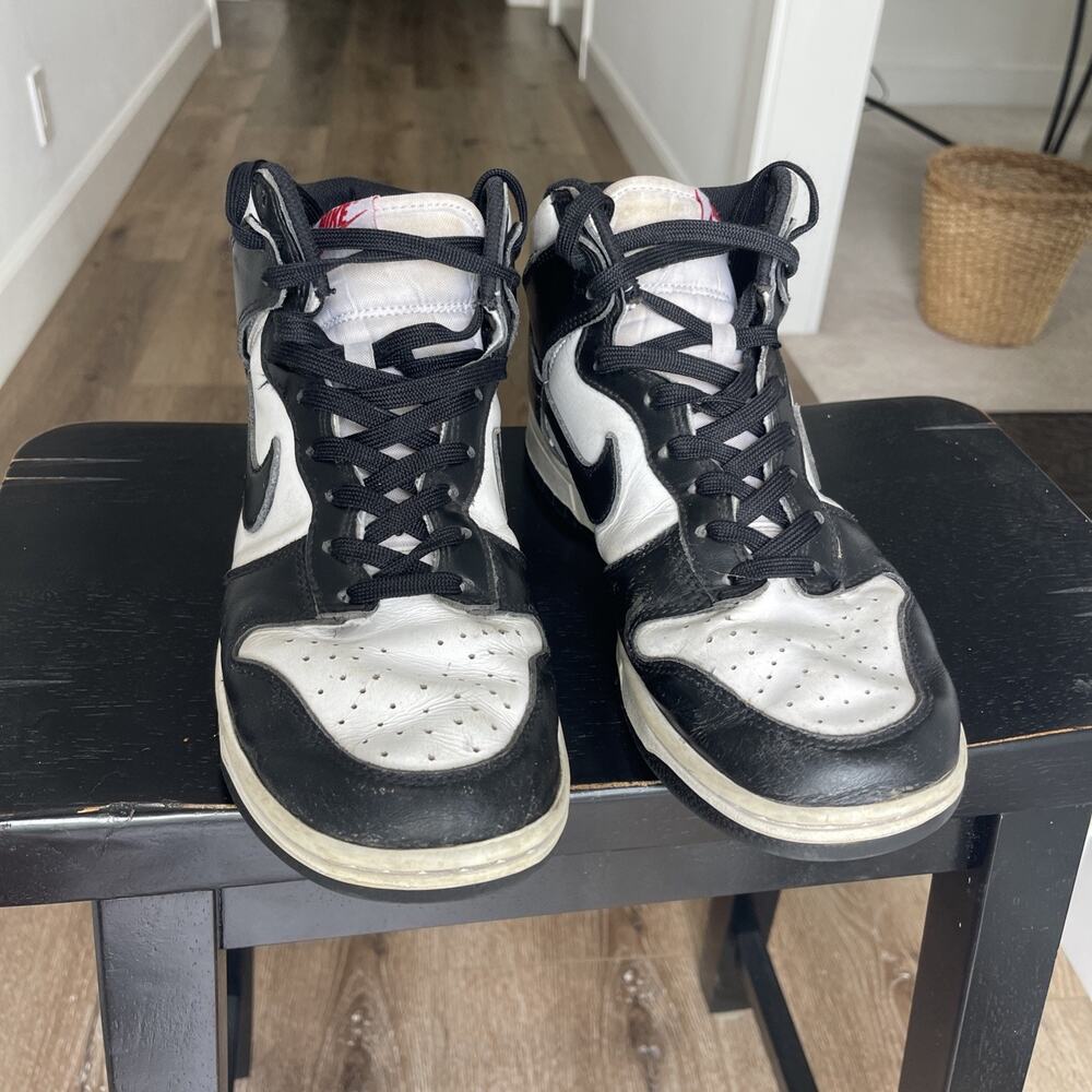 Nike Dunk High Panda White Black Lace Up Sneakers DD1869-103 Womens Size 9.5 - Picture 4 of 13